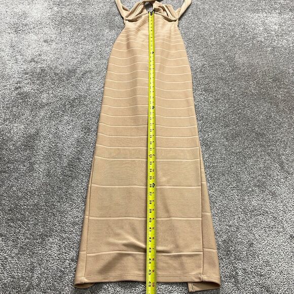 Asos Maxi Dress Womens 0 Brown Long Sleeveless Soft Stretch Ladies Polyester - Picture 6 of 13